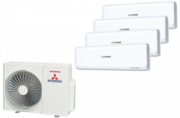 Mitsubishi Klimaanlage Multi-Split: SCM 80 ZS + 2x 35ZSX + 2x 20ZSX