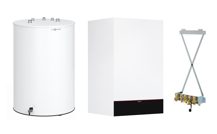 "Viessmann Gasheizung Vitodens 200-W Set inkl. Unterstell-Speicher"