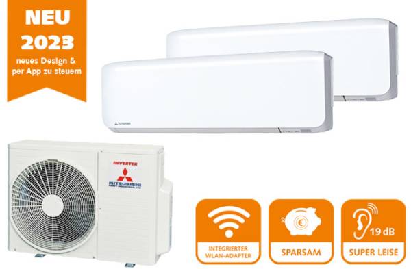 Mitsubishi Klimaanlage Multi-Split: SCM 50 ZS-WF + SRK 50 ZS + SRK 25 ZS-WF