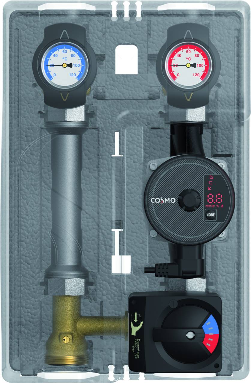 "COSMO Pumpengruppe DN 25 mit Mischer"