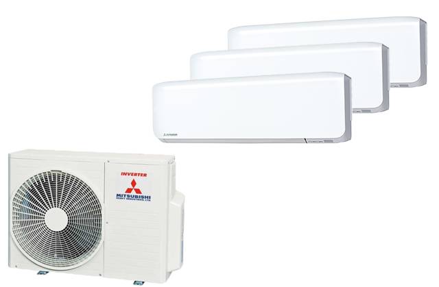 "Mitsubishi Klimaanlage Multi-Split SCM 50 ZS + 3x SRK 25 ZS-WF"