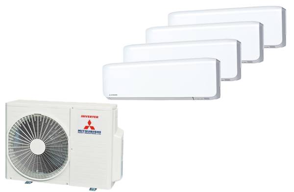 Mitsubishi Klimaanlage Multi-Split: SCM 71 ZS +1xSRK 35 ZS-WF1x SRK 25 ZS-WF+2x SRK 20 ZS-WF