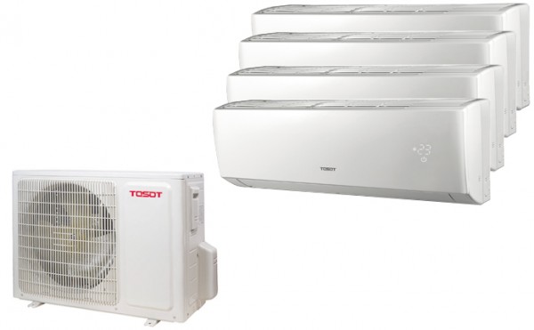 Tosot Multi Split Anlage (10,5kW) mit bis zu 4 Innengeräten 2,6/ 3,5/ 5,1kW