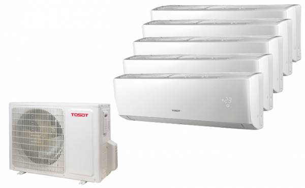 Tosot Multi Split Anlage (12 kW) mit bis zu 5 Innengeräte 2,6/3,5/5,1 kW 