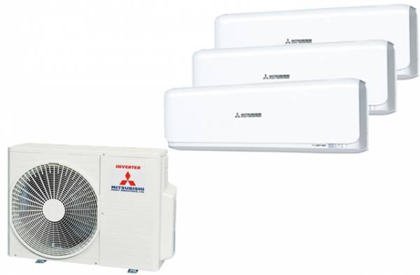 Mitsubishi Klimaanlage Multi-Split: SCM 50 ZS + 3x SRK 20 ZSX